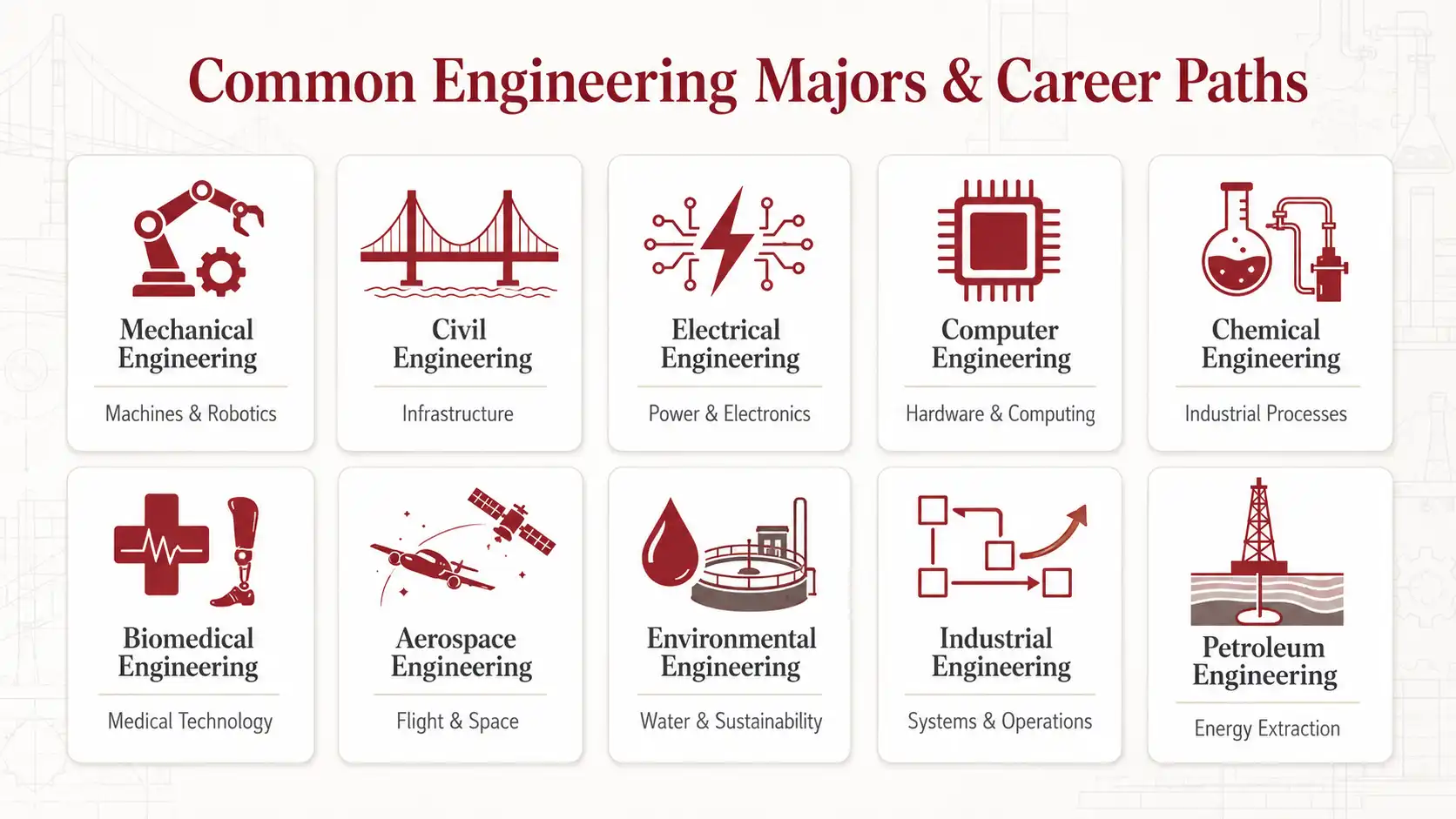 Engineering majors and career paths