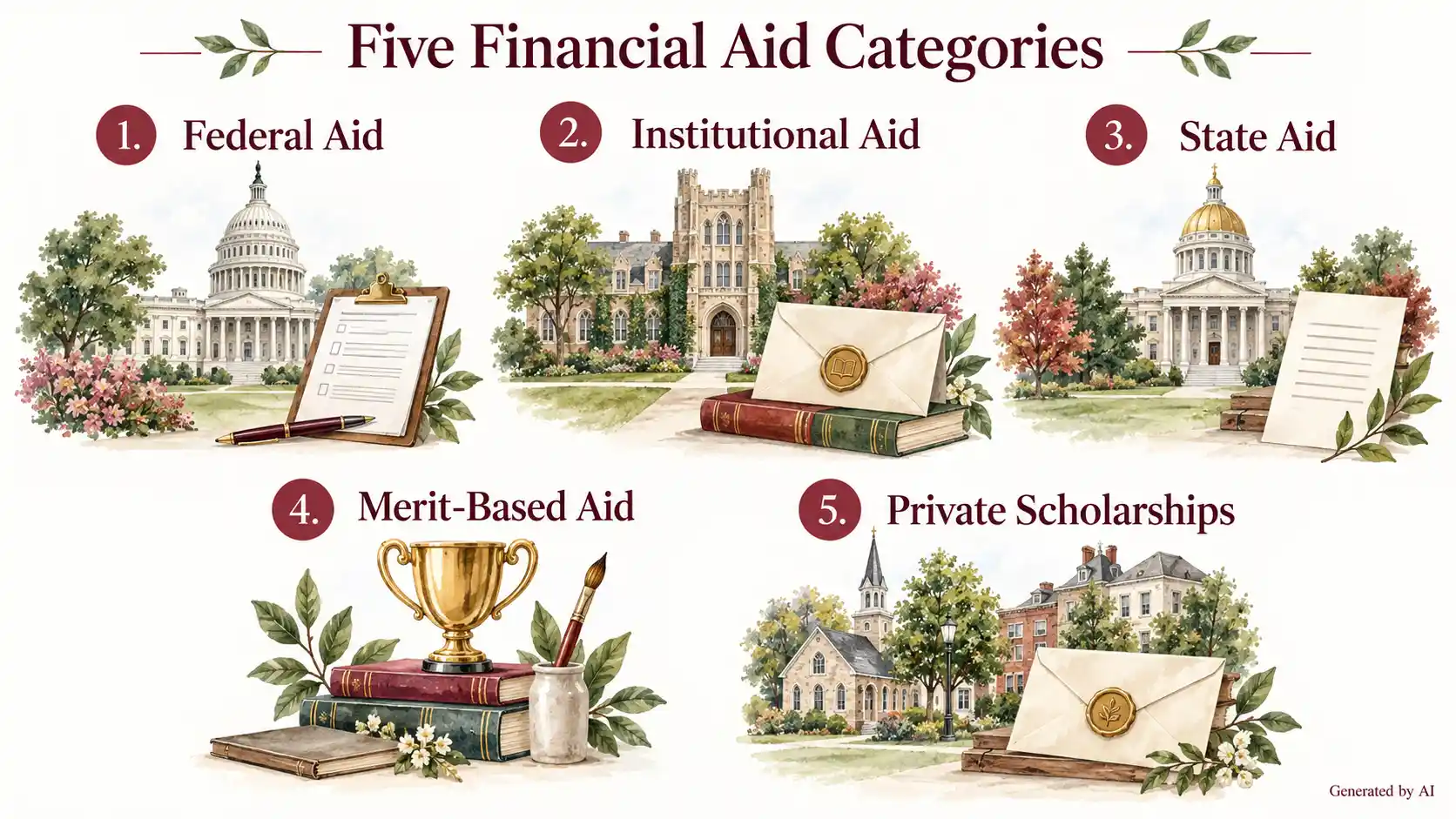 Five Financial Aid Categories
