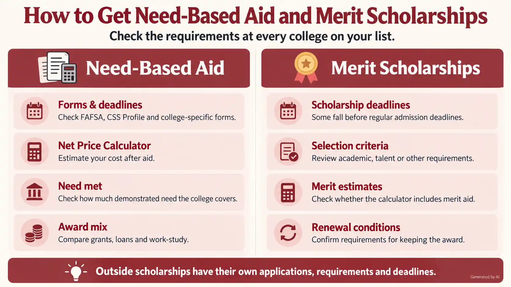 Need-based aid and merit scholarships guide
