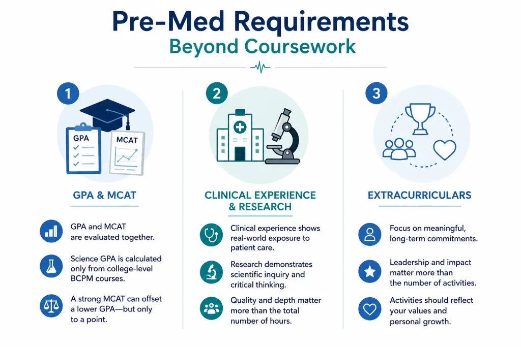 Pre-med admissions infographic breakdown