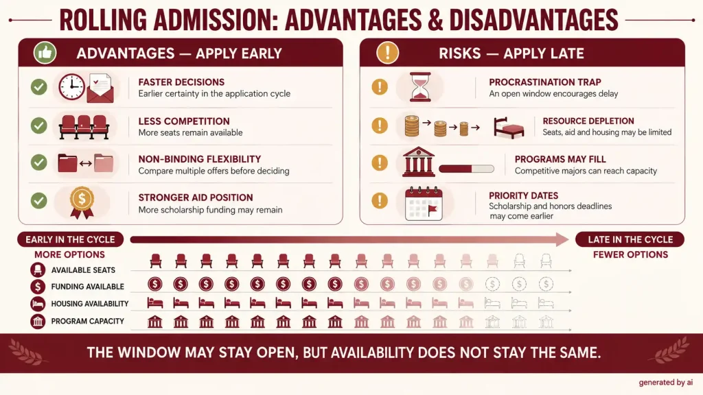 Rolling admission advantages and disadvantages